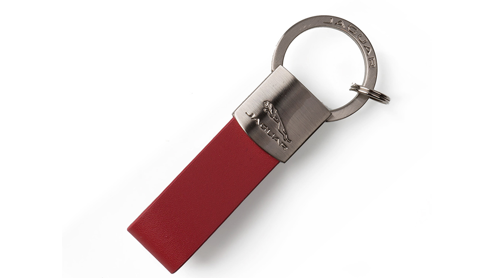 Buy Jaguar Leather Loop Keyring - Red Accessories Online